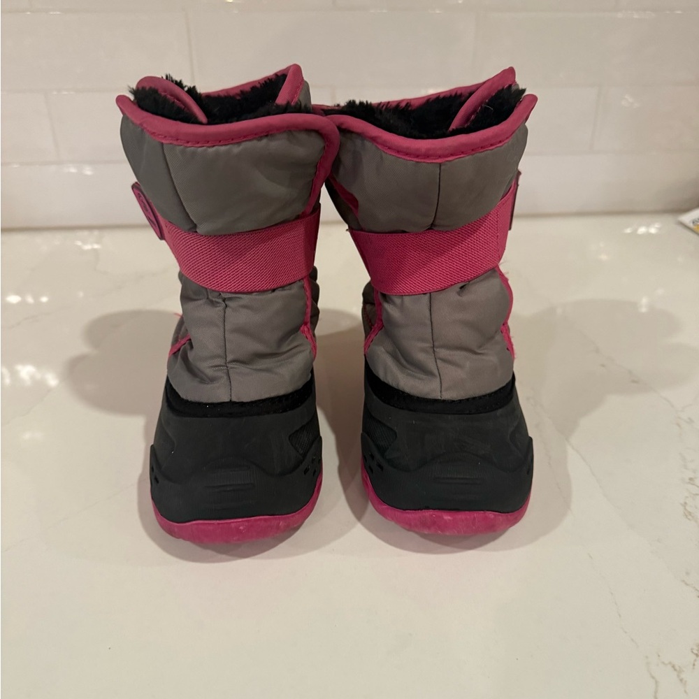 Kamik Pink and Gray Winter size 10 little kids boots